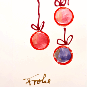 Weihnachtskarte Weihnachtskugeln