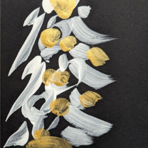 Weihnachtskarte Tannenbaum sw/gold